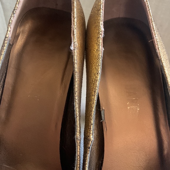 Colin Stuart Gold Chunky Heels - Picture 3 of 8
